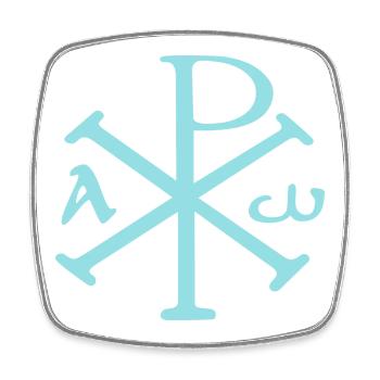 Pax Romana (sombre) - Magnet carré - blanc - Devant