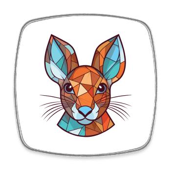 Eichhörnchen buntes Aquarell Tier Illustration - Viereckiger Kühlschrankmagnet - Weiß - Vorne