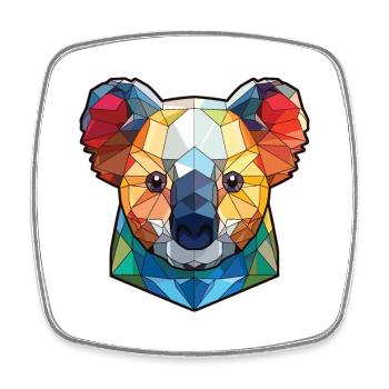 Koala buntes Aquarell Tier Haustier Illustration - Viereckiger Kühlschrankmagnet - Weiß - Vorne