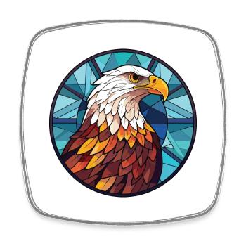 Adler buntes Aquarell Tier Haustier Illustration - Viereckiger Kühlschrankmagnet - Weiß - Vorne