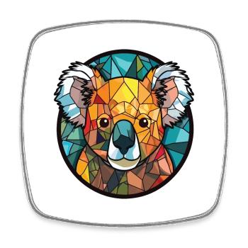 Koala buntes Aquarell Tier Haustier Illustration - Viereckiger Kühlschrankmagnet - Weiß - Vorne
