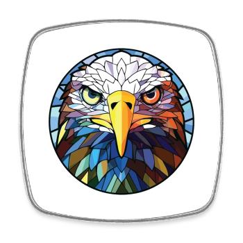 Adler buntes Aquarell Tier Haustier Illustration - Viereckiger Kühlschrankmagnet - Weiß - Vorne