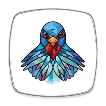 Taube buntes Aquarell Tier Haustier Illustration - Viereckiger Kühlschrankmagnet - Weiß - Vorne