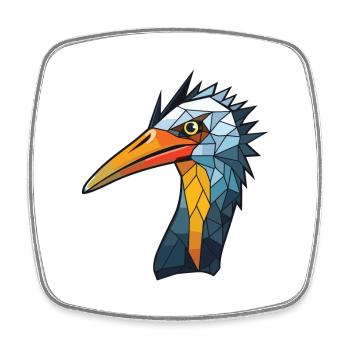 Kormoran bunte Aquarell-Tier-Illustration - Viereckiger Kühlschrankmagnet - Weiß - Vorne