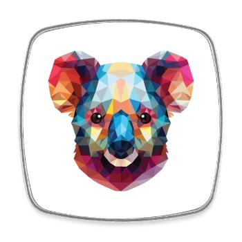 Koala buntes Aquarell Tier Haustier Illustration - Viereckiger Kühlschrankmagnet - Weiß - Vorne