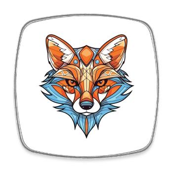 Fuchs bunte Aquarell-Tier-Haustier-Illustration - Viereckiger Kühlschrankmagnet - Weiß - Vorne