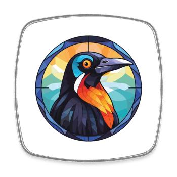 Pie aquarelle colorée Animal animal Illustration d’animaux de compagnie - Magnet carré - blanc - Devant