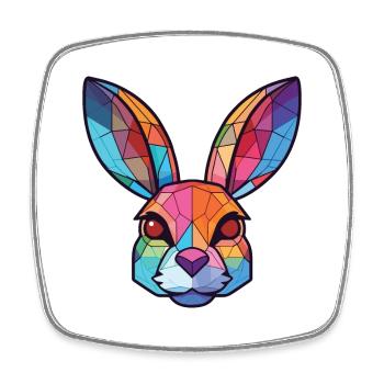 Hase buntes Aquarell Tier Haustier Illustration - Viereckiger Kühlschrankmagnet - Weiß - Vorne