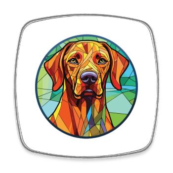 Rhodesian Ridgeback Dog Colorful Watercolor Pet - Square fridge magnet - white - Front