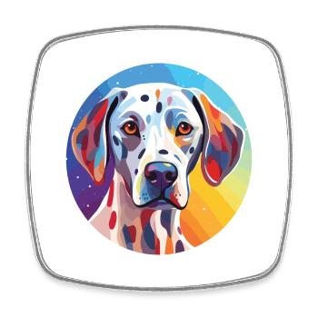 Dalmatiner Hund Buntes Aquarell Tier Karikatur - Viereckiger Kühlschrankmagnet - Weiß - Vorne