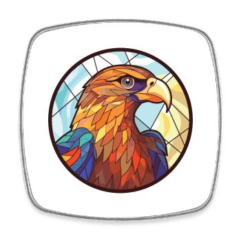 Adler buntes Aquarell Tier Haustier Illustration - Viereckiger Kühlschrankmagnet - Weiß - Vorne