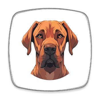 Rhodesian Ridgeback Dog Colorful Watercolor Pet - Square fridge magnet - white - Front