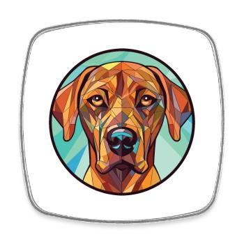 Rhodesian Ridgeback Dog Colorful Watercolor Pet - Square fridge magnet - white - Front
