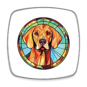 Rhodesian Ridgeback Hund Buntes Aquarell Haustier - Viereckiger Kühlschrankmagnet - Weiß - Vorne