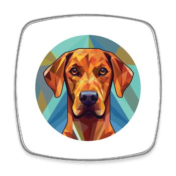 Rhodesian Ridgeback Hund Buntes Aquarell Haustier - Viereckiger Kühlschrankmagnet - Weiß - Vorne