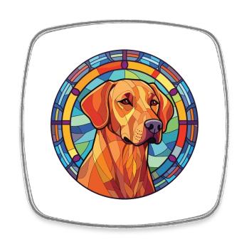 Rhodesian Ridgeback Hund Buntes Aquarell Haustier - Viereckiger Kühlschrankmagnet - Weiß - Vorne