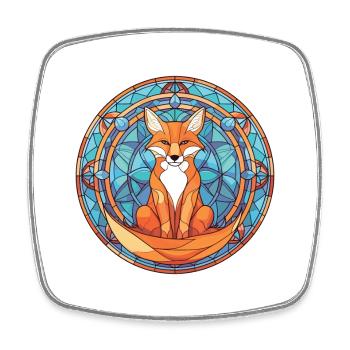 Fuchs bunte Aquarell-Tier-Haustier-Illustration - Viereckiger Kühlschrankmagnet - Weiß - Vorne