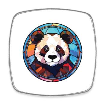 Panda Buntes Aquarell Tier Haustier Illustration - Viereckiger Kühlschrankmagnet - Weiß - Vorne