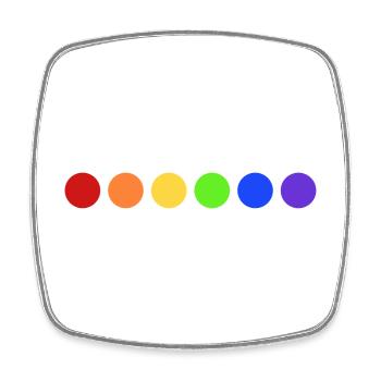 Rainbow Color Wheels - Square fridge magnet - white - Front