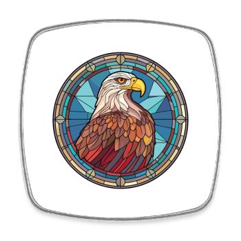 Adler buntes Aquarell Tier Haustier Illustration - Viereckiger Kühlschrankmagnet - Weiß - Vorne