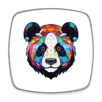 Panda Buntes Aquarell Tier Haustier Illustration - Viereckiger Kühlschrankmagnet - Weiß - Vorne