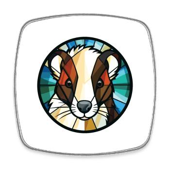 Skunk Aquarelle Colorée Animal Illustration D’animaux De Compagnie - Magnet carré - blanc - Devant
