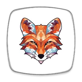 Fuchs buntes Aquarell Tier Haustier Illustration - Viereckiger Kühlschrankmagnet - Weiß - Vorne