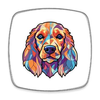 Englischer Cocker Spaniel Hund Buntes Aquarell Haustier - Viereckiger Kühlschrankmagnet - Weiß - Vorne