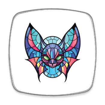 Fledermaus buntes Aquarell Tier Haustier Illustration - Viereckiger Kühlschrankmagnet - Weiß - Vorne