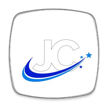 JC - Square fridge magnet - white - Front