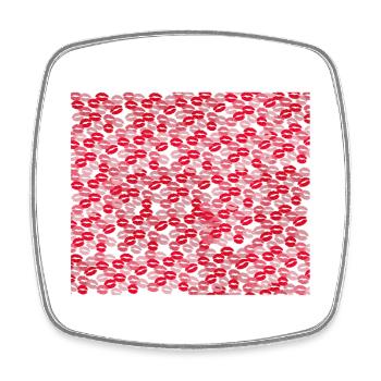 Gift idea Bisous - T-shirt Bisous - Square fridge magnet - white - Front