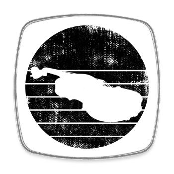 Violin - Square fridge magnet - white - Front