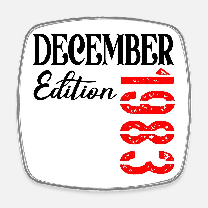 43. GEBURTSTAG – Dezember 1983 - Viereckiger Kühlschrankmagnet - Weiß