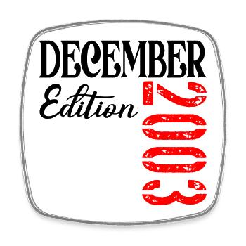 23rd Birthday - December 2003 Edition - Viereckiger Kühlschrankmagnet - Weiß - Vorne