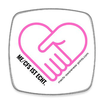 AWARENESS HERZ - pink - Viereckiger Kühlschrankmagnet - Weiß - Vorne