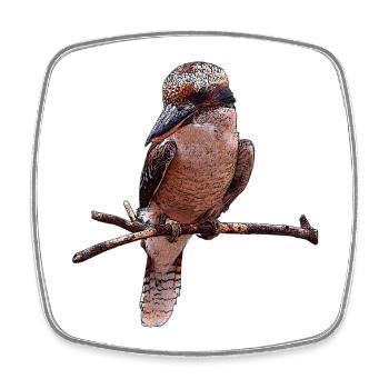 Jägerliest, australien, vögel - Viereckiger Kühlschrankmagnet - Weiß - Vorne