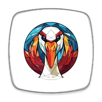 Cygne aquarelle colorée Animal animal de compagnie Illustration - Magnet carré - blanc - Devant