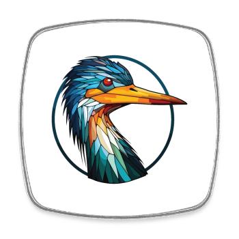 Kormoran bunte Aquarell-Tier-Illustration - Viereckiger Kühlschrankmagnet - Weiß - Vorne
