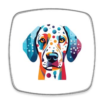 Dalmatiner Hund Buntes Aquarell Tier Karikatur - Viereckiger Kühlschrankmagnet - Weiß - Vorne