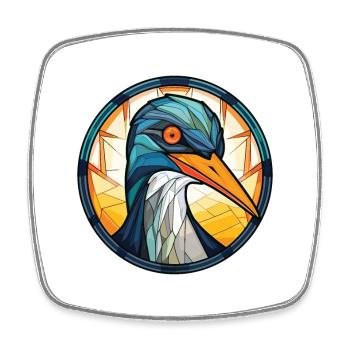 Kormoran bunte Aquarell-Tier-Illustration - Viereckiger Kühlschrankmagnet - Weiß - Vorne
