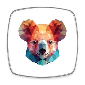 Koala buntes Aquarell Tier Haustier Illustration - Viereckiger Kühlschrankmagnet - Weiß - Vorne