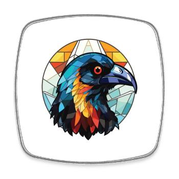Pie aquarelle colorée Animal animal Illustration d’animaux de compagnie - Magnet carré - blanc - Devant