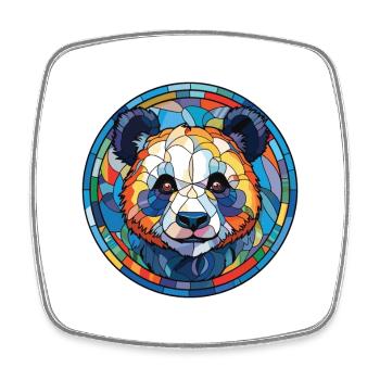 Panda Buntes Aquarell Tier Haustier Illustration - Viereckiger Kühlschrankmagnet - Weiß - Vorne