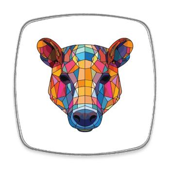 Tapir Buntes Aquarell Tier Haustier Illustration - Viereckiger Kühlschrankmagnet - Weiß - Vorne