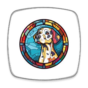Dalmatiner Hund Buntes Aquarell Tier Karikatur - Viereckiger Kühlschrankmagnet - Weiß - Vorne