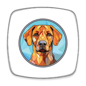Rhodesian Ridgeback Hund Buntes Aquarell Haustier - Viereckiger Kühlschrankmagnet - Weiß - Vorne