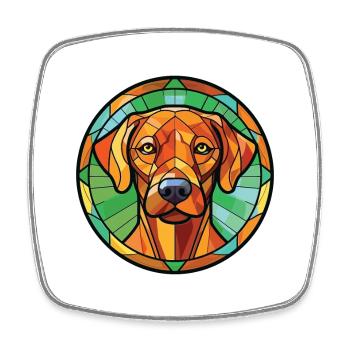 Rhodesian Ridgeback Dog Colorful Watercolor Pet - Square fridge magnet - white - Front