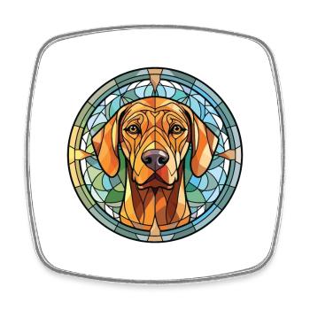 Rhodesian Ridgeback Hund Buntes Aquarell Haustier - Viereckiger Kühlschrankmagnet - Weiß - Vorne