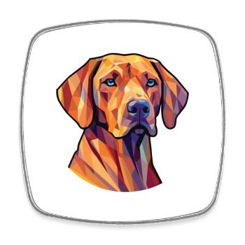 Rhodesian Ridgeback Hund Buntes Aquarell Haustier - Viereckiger Kühlschrankmagnet - Weiß - Vorne