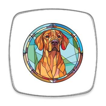 Rhodesian Ridgeback Hund Buntes Aquarell Haustier - Viereckiger Kühlschrankmagnet - Weiß - Vorne
